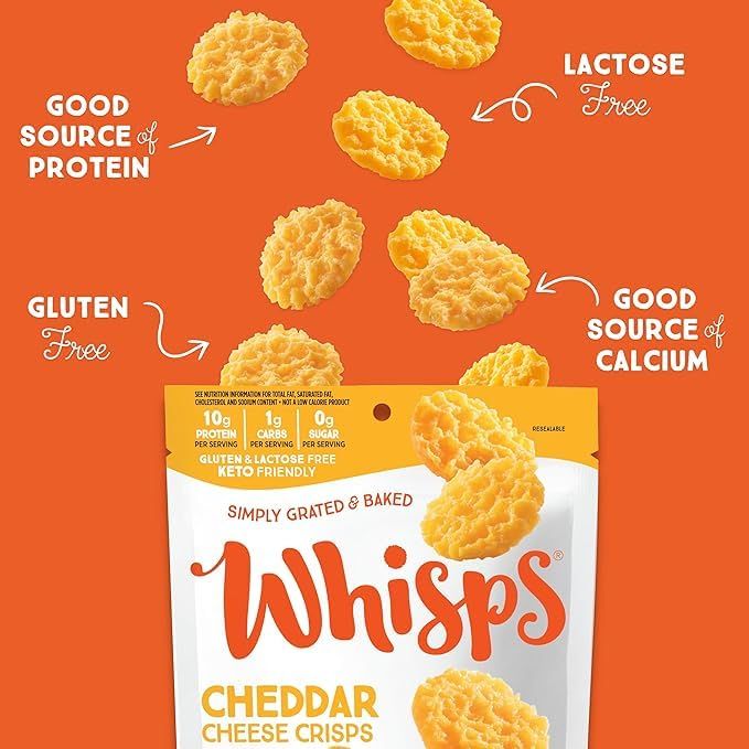 Whisps Cheese Crisps Variety Pack  Protein Chips  Healthy Snacks  Protein Snacks Gluten Free High Protein Low Carb Keto Food  Parmesan Asiago Cheddar Cheese 212 Oz 3 Pack