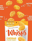 Whisps Cheese Crisps Cheddar Cheese  Protein Chips  Healthy Snacks  Protein Snacks Gluten Free High Protein Low Carb Keto Food 212 Oz 3 Pack