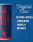 Wild Bills Original Cola Soda Classic Craft Soda Pop Soft Drinks Sodas Made with Pure Cane Sugar Caffeine Free NO High Fructose Corn Syrup Gluten Free Vegan Low Sodium 12 Oz 12 Pack