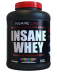 Insane Labz Insane Whey,100% Muscle Building Whey Protein, Post Workout, BCAA Amino Profile, Mass Gainer, Meal Replacement, 5lbs, 60 Srvgs, (Birthday Cake)