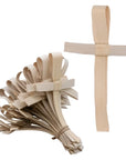 VILLAGE GIFT IMPORTERS Dried Palm Sunday Crosses  Pack of 25  African Outreach Premade Palm Crosses  For Palm Sunday Church Services  Christian Parish Supplies for Lent Small