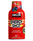 Kirkland Signature Energy Shot 48 Bottles 24 Berry  24 Pomegranate 2 Fl OZ Shots