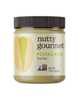 Nutty Gourmet Pistachio Nut Butter Spread - Pistachio Paste - No Added Sugar - All Natural - Peanut Free - Vegan - California Grown Pistachios - Keto Snack - Gluten Free (10oz, 1 Pack)