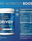 MRM Nutrition Driven Pre-Workout Powder 125mg Caffeine, 29 Servings