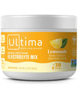 Ultima Replenisher Electrolyte Hydration Drink Mix, Lemonade, 30 Serving Tub - Sugar-Free, 0 Calories, 0 Carbs - Gluten-Free, Keto, Non-GMO with Magnesium, Potassium, Calcium