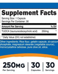 Nutricost Tudca 250mg, 30 Capsules (Tauroursodeoxycholic Acid) - Gluten Free, Non-GMO