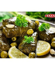 Tazah Grape Leaves in a Jar 16oz Drained California Style Turkish Vine Leaves Great For Stuffed Grape Leaves Dolma Halal Vegetarian Vegan  Net 32oz