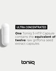 Toniiq Ultra High Strength 5HTP Capsules - 99%+ Highly Purified and Bioavailable - 12:1 Concentrated Extract - 200mg - 90 Veggie Capsules