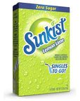 Sunkist Singles To Go Drink Mix Lemon Lime 3 Boxes with 6 Packets Each 18 Total Servings