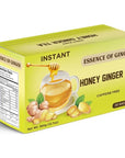 Essence Of Ginger Natural Honey Ginger Tea  20 Packets  Instant Herbal Tea Bags Made With Real Pure Honey and Fresh Ginger Root  Caffeine Free