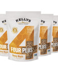 Kelly's Four Plus Granola (Honey Maple) Healthy Granola Cereal with Whole Grain Oats, Honey, Maple Syrup - Non-GMO, Low Sugar, Sodium Free and Gluten Free Granola for Yogurt - 12oz (Pack of 4)