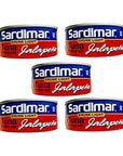 Atun Sardimar  Tuna with Jalapeno Chunk Light in Water 498 oz Pack of 5 Wild Caught