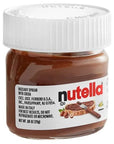 Nutella Hazelnut Spread 16 Mini Glass Jar 088 oz Set with a Sophley 3 EcoFriendly Unwrapped Wooden Taster Spoon  50Pack