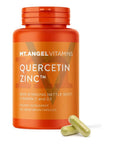 Mt. Angel Vitamins - Zinc Quercetin with Bromelain Supplement - Immune Support & Respiratory Health - Quercetin 500mg Capsules | Zinc 50mg | Vitamin C Capsules | Immune Booster for Adults - 120ct.