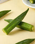 Freeze Dried Okra Chips, Full Piece Okra Vegetable Snack, Green Crispy Crunchy Okra for Office, Travel