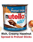 Nutella  GO Hazelnut and Cocoa Spread with Breadsticks Snack Pack 18 oz each 8 Pack  Nutella  GO Hazelnut and Cocoa Spread with Pretzel Sticks Snack Pack 18 oz each Bulk 8 Pack  ZiQ Bag Clip 1 pc