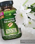 Irwin Naturals Longer, Stronger Hair and Nails - Promotes Vibrant Shine Texture & Strength - 120 Liquid Softgels