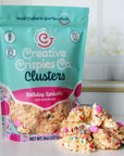 Creative Crispies Birthday Sprinkle Clusters  SmallBatch Handmade Birthday Sprinkle Rice Crispie Treats GlutenFree CornFree Easy Dessert Decadent Gourmet Treats  8 Ounce Pack of 1