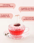 Dahada Pomegranate Kombucha Refreshing Tea 20 Tea Bags Fruit Tea CaffeineFree Herbal Tea