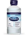 Pedialyte Electrolyte Solution, Unflavored, Hydration Drink, 33.8 Fl Oz. (Pack of 4)