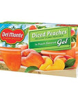 Del Monte Diced Peaches in Peach Flavored Gel Fruit Cups 45 Ounce Cups Pack of 24