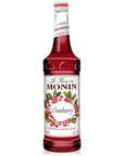 Monin  Cranberry Syrup Tangy and Sweet Berry Flavor Natural Flavors Great for Margaritas Cocktails Hot and Cold Berry Teas Lemonades and Sodas NonGMO GlutenFree 750 ml