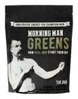 MORNING MAN Greens Powder Probiotic Superfood Mix with 95mg Caffeine, 75+ Vitamins, Green Tea & Coffee Bean Extracts, Digestive Enzymes, Gluten Free, Vegan, Supports Energy, Gut Health, 30 Servings