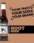 Jones Soda Co Root Beer Soda Flavor  100 Cane Sugar Soda  Craft Soda Pop  Soda Soft Drinks  12 Oz Glass Bottle Soda  12 Pack Soda