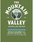 THE MOUNTAIN VALLEY NATURAL PURE FINE Sparkling Spring Water 1 L Pack of 12