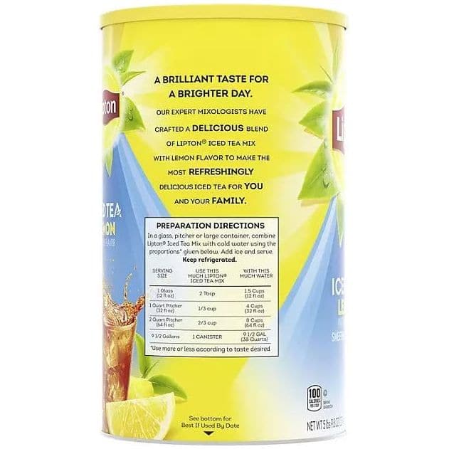 Lemon Sweetened Ice Tea Mix 898 oz with bonus CMC Products 2 in 1 tsp  tbsp measuring spoon Lemon