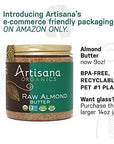 Artisana Organics Raw Almond Butter, 9oz | No Sugar Added, No Palm Oil, Vegan, Paleo, and Keto Friendly