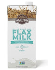 Manitoba Milling Company Flax Milk 32 Ounce 2 pk Unsweetened Original 2pk Unsweetened Vanilla PlantBased NonDairy Milk Alternative with Omega3 4 g Protein Fiber Lignans  Shelf Stable