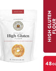 King Arthur High Gluten Flour, Contains Wheat Flour (wheat flour, malted barley flour) High Protein, 3 lb, White, 48 Ounces