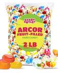 Arcor FruitFilled Hard Candy  Bulk Pack 2 Pounds About 130 Count  Assorted Flavors Individually Wrapped