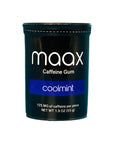 Maax Caffeine Energy Gum  125mg of caffeine per piece  Coolmint  25 pieces per container  Focus Supplement