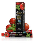 Amore Vegan Basil Tomato Paste In A Tube 45oz  Non GMO Certified and Made In Italy 3 pack