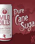 Wild Bills Black Cherry Soda Classic Craft Soda Pop Soft Drinks Sodas Made with Pure Cane Sugar Caffeine Free NO High Fructose Corn Syrup Gluten Free Vegan Low Sodium 12 Oz 4 Pack