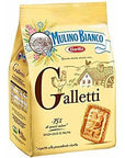 Mulino Bianco Galletti shortbread with sugar granules  123 Oz 350g Pack of 4 Italian Import