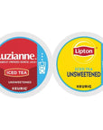 Unsweetened Iced Tea KCups for Keurig Variety Pack Sampler Includes Luzianne Unsweetened And Lipton Unsweetened 20 Count