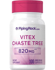 Piping Rock Vitex Chasteberry Supplement for Women | 820mg | 100 Capsules | Fruit Extract | Non-GMO, Gluten Free