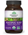 Organic India Peaceful Sleep Herbal Supplement - 90 Capsules