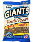 GIANTS Kettle Roast Salty Sweet Flavored Sunflower Seeds 12 packs  5 oz bags