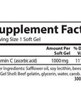 Carlson - C-Gels, 1000mg, Vitamin C Softgels, Immune Support & Heart Health, Vitamin C Softgels, Antioxidant, Vitamin C Supplement, 100 Softgels