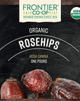 Frontier Coop Organic Whole Rosehips 1 lb  Dried Rose Hips for Rosehip Tea Organic Powder Rosehip Oil and More  Bulk Wholesale 1 Pound