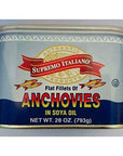 Supremo Italiano  Anchovies in Soy Oil  28 oz