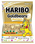 Pineapple Gummy Bear Candy Goldbears 4 oz Bags  Great For PartiesChristmas Halloween Movie Nights  Pack of 2  Comes with Common Classic Candy Sticker