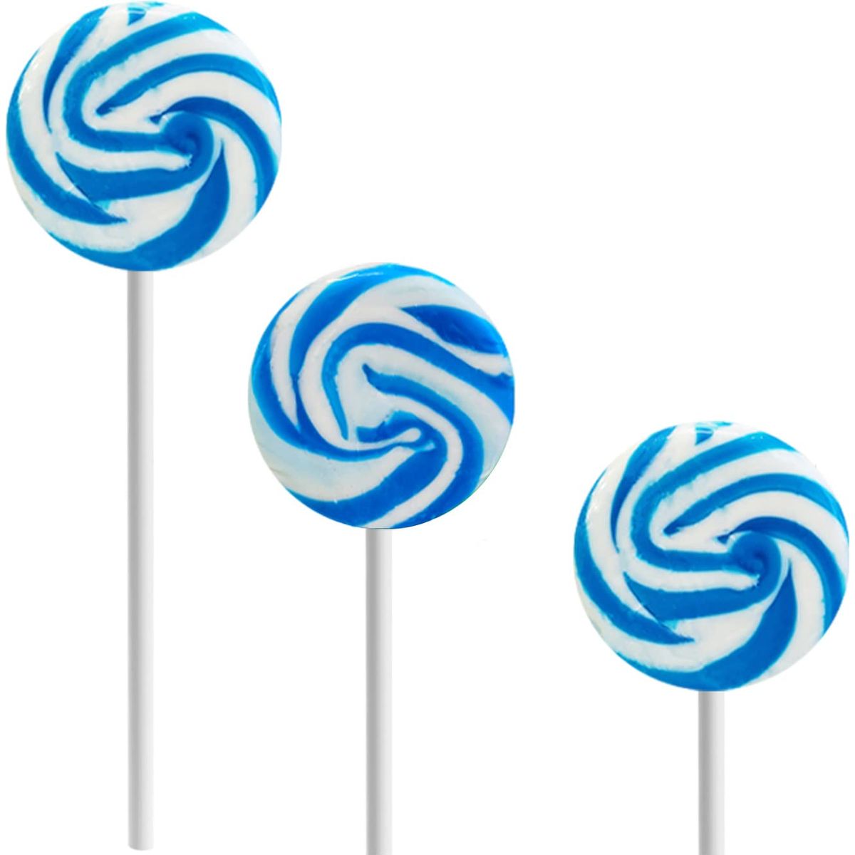 Fruidles Swirls Lollipop Candy Mixed Fruit Flavor Individually Wrapped Blue Swirl 12Pack