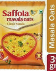 Saffola Masala Oats  Classic Masala 39 grams  137 oz Vegetarian oatmeal India  pack of 6