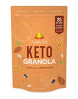 Amrita Apple Cinnamon Keto Granola Cereal (11 Oz) | 2g Net Low Carb Granola, No Added Sugar | Grain Free, Peanut Free, Soy Free, Gluten Free Keto Cereal | Healthy Snacks & Breakfast Cereals (9 Servings)