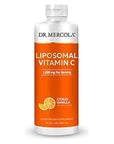 Dr. Mercola Liposomal Vitamin C, 1,000 mg per Serving, Liquid Dietary Supplement, 15.2 Fl. Oz (450 mL), Citrus Vanilla Natural Flavor, Non GMO, Gluten Free, Soy Free